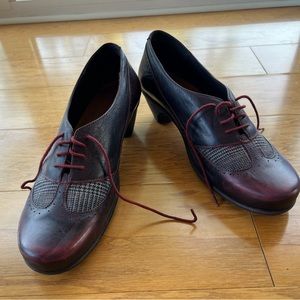 Burgundy leather Naot size 10 women’s shoes. In great condition.